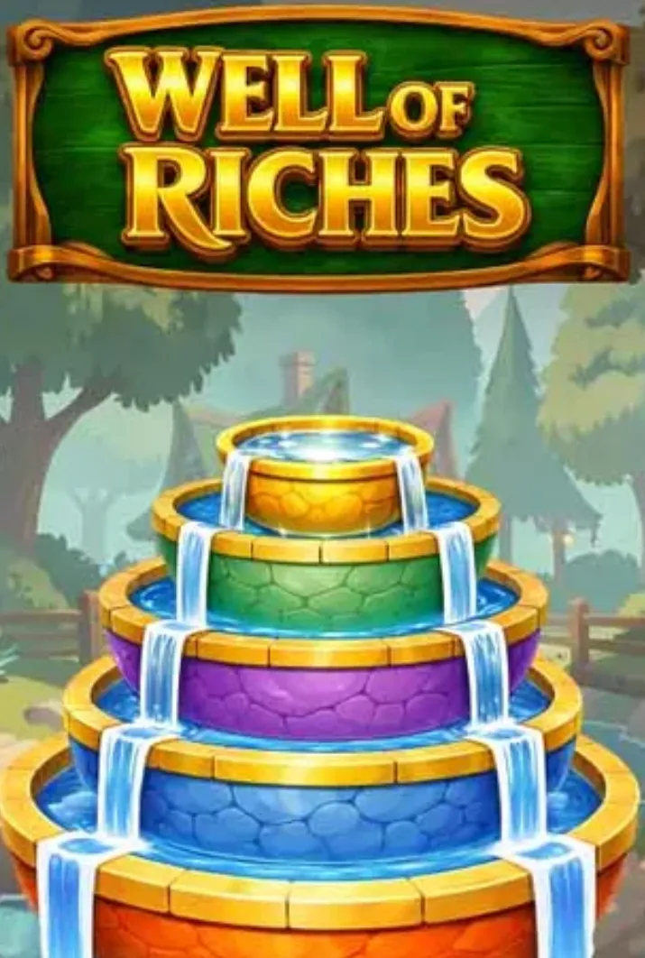 Well of Riches slot cascata multicolore